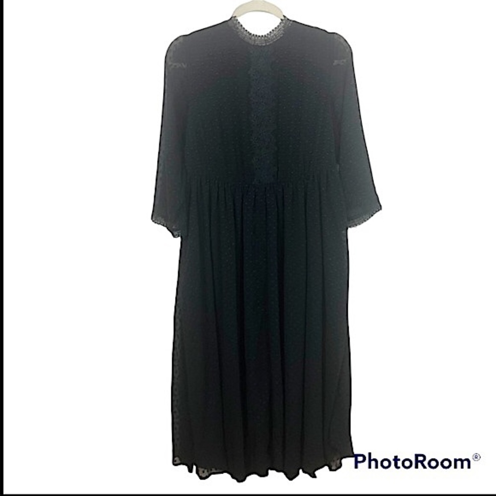 TORRID Black Victorian Lace Modest Midi Dress Size 00